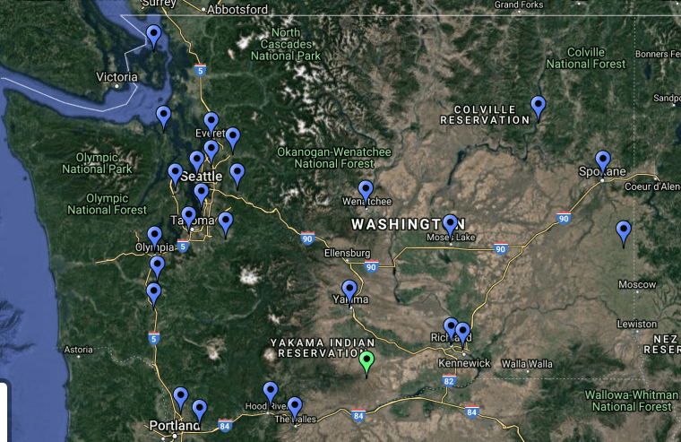 Odd Fellows Lodges Map